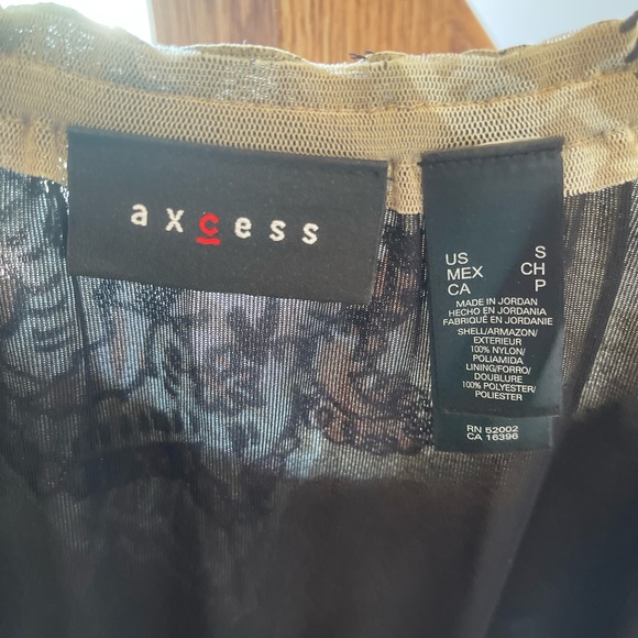 Access women’s NWOT Small top in browns and creams  - Drawstring accent. - Picture 5 of 6